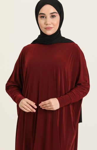 Claret Red Hijab Dress 2000-12