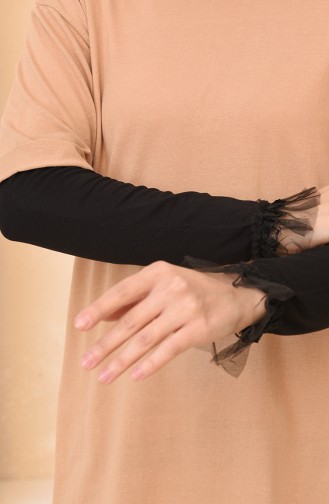 Tüllü Kolluk 25095-01 Siyah