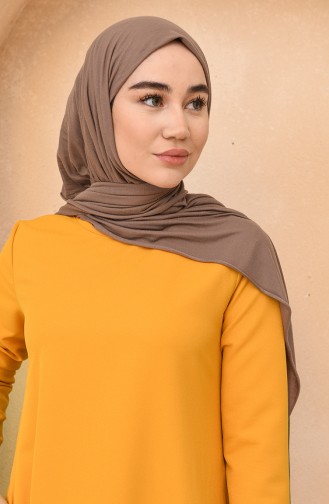 Gelb Hijab Kleider 3363-03