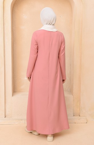 Robe Hijab Rose Pâle 3363-02