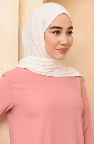 Beige-Rose Hijab Kleider 3363-02