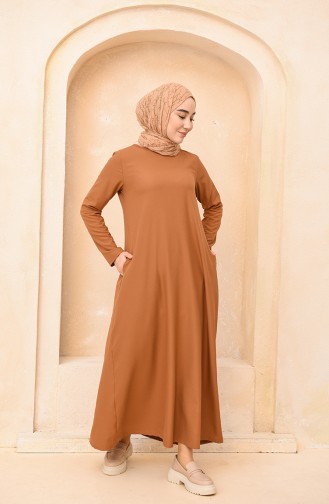 Braun Hijab Kleider 3363-04