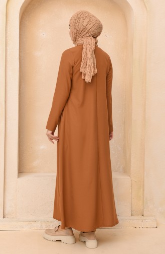 Brown Hijab Dress 3363-04