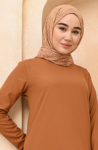 Braun Hijab Kleider 3363-04