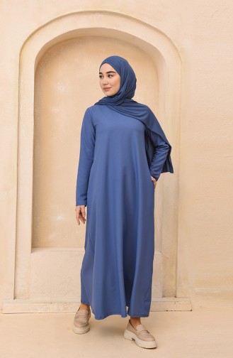 Indigo Hijab Dress 3363-06