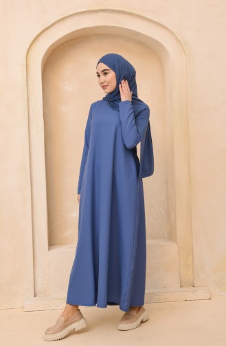 Indigo Hijab Dress 3363-06
