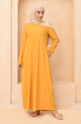 Robe Hijab Jaune 3363A-01