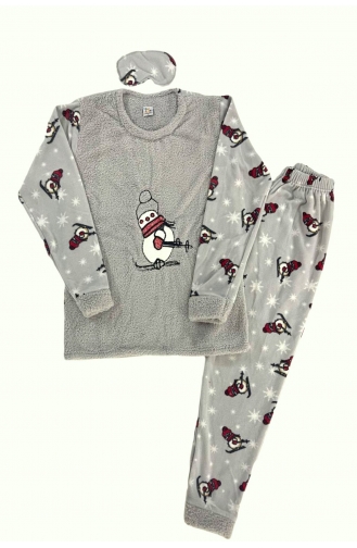 Gray Baby and Children`s Pajama Set 3042-01