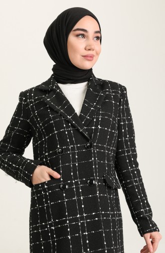 Caban a Carreaux 3001-01 Noir 3001-01