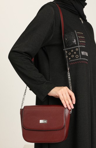 Claret red Shoulder Bag 0133-01