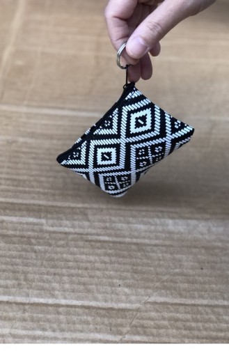 Kilim Desen Mini B Para Cüzdanı Bs 001507 Sıyah