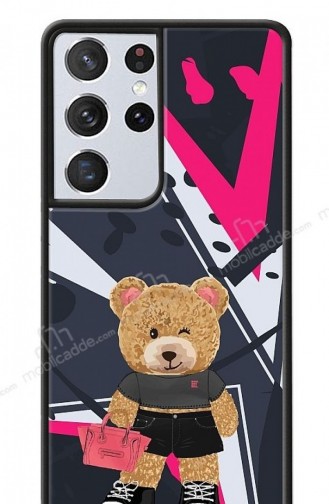 Dafoni Art Samsung Galaxy S21 Ultra Rock And Roll Teddy Bear Kılıf