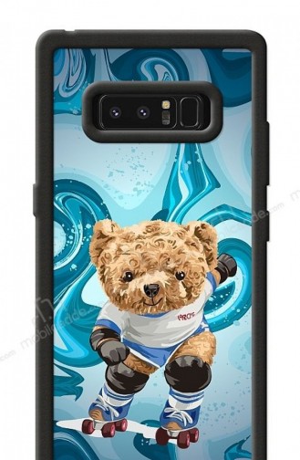 Dafoni Art Samsung Galaxy Note 8 Skating Teddy Bear Kılıf
