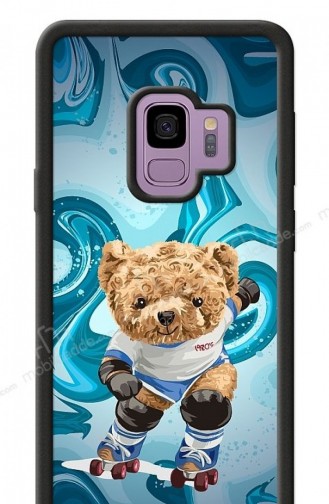 Dafoni Art Samsung Galaxy S9 Skating Teddy Bear Kılıf