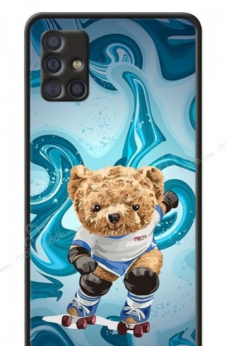 Dafoni Art Samsung Galaxy A51 Skating Teddy Bear Kılıf