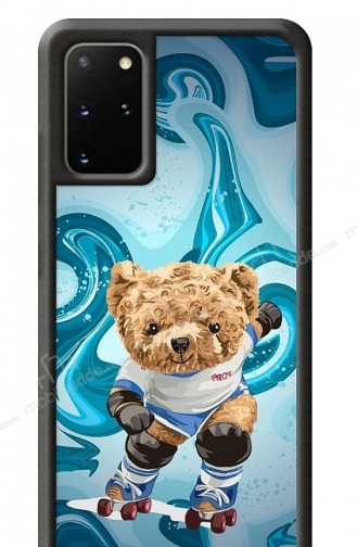 Dafoni Art Samsung Galaxy S20 Plus Skating Teddy Bear Kılıf