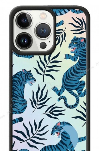 Dafoni Hologram İphone 13 Pro Max Blue Tiger Kılıf