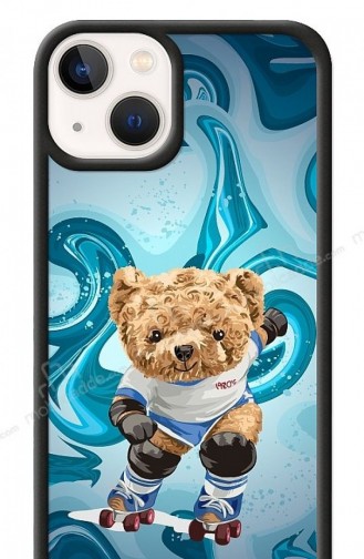 Dafoni Art İphone 13 Mini Skating Teddy Bear Kılıf