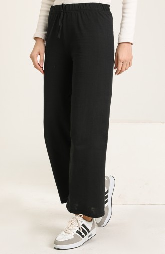 Two Thread wide Leg Pants 8108-01 Black 8108-01