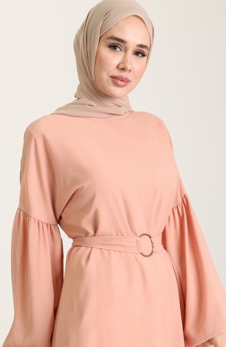 Kemerli Tunik 1725-01 Pudra