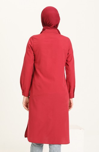 Yırtmaçlı Tunik 6548-08 Bordo