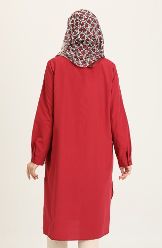 Yırtmaçlı Tunik 6548-08 Bordo