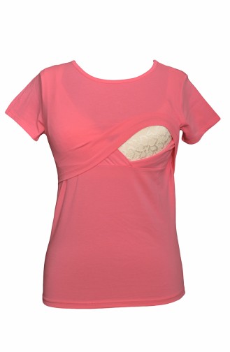 Lohusa Emzirme Tshirt MYRA 2506-01 Pembe