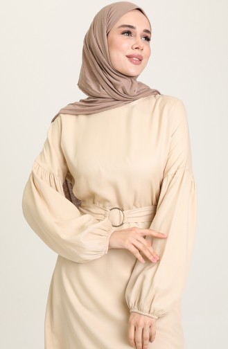 Kemerli Tunik 1727-01 Krem