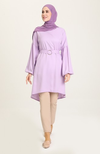 Kemerli Tunik 1727-06 Lila