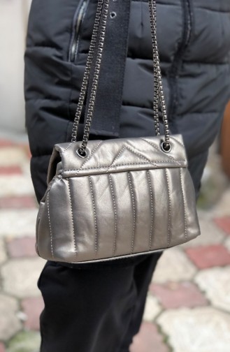 Silver Gray Shoulder Bags 1543-03