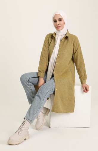 Yırtmaçlı Tunik 2559-08 Hardal