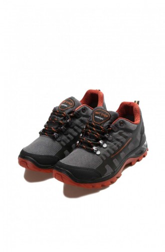 Hakiki Deri Unisex Outdoor Bot 117Sxa5550 Gri Turuncu