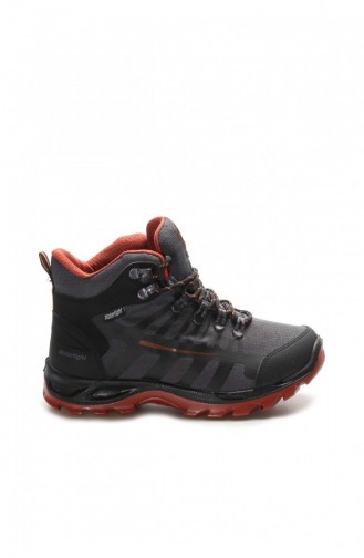 Hakiki Deri Unisex Outdoor Bot 117Sxa5551 Gri Turuncu