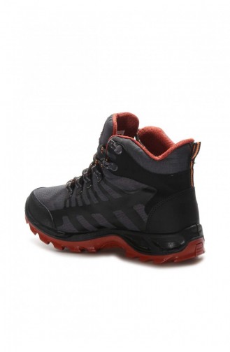 Hakiki Deri Unisex Outdoor Bot 117Sxa5551 Gri Turuncu