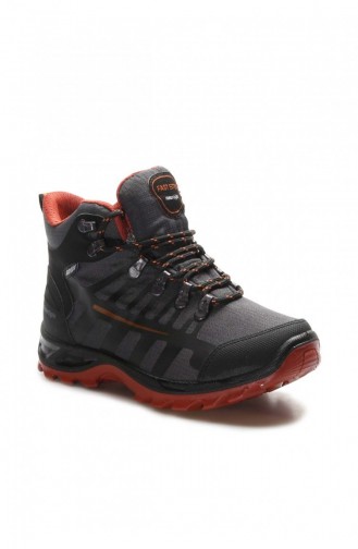 Hakiki Deri Unisex Outdoor Bot 117Sxa5551 Gri Turuncu