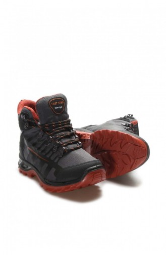 Hakiki Deri Unisex Outdoor Bot 117Sxa5551 Gri Turuncu