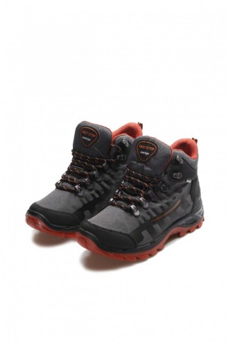 Hakiki Deri Unisex Outdoor Bot 117Sxa5551 Gri Turuncu