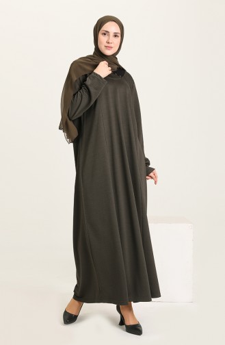 Khaki Hijab Kleider 8149-01
