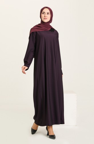 Lila Hijab Kleider 8149-04