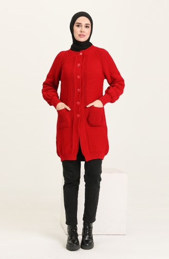 Rot Strickjacke 10204-01