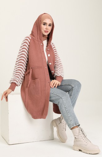 Beige-Rose Strickjacke 10293-03