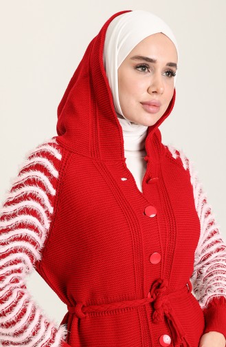 Rot Strickjacke 10293-05