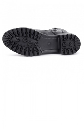 Woggo Pnt 407021 Cilt Günlük Termo Taban Kadın Bot Ayakkabı Siyah