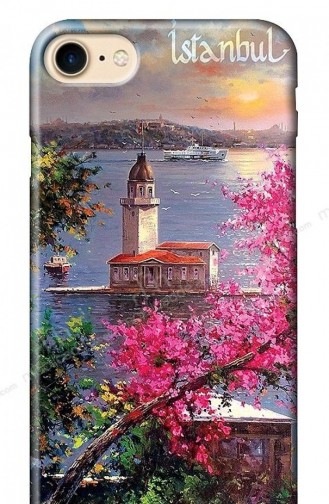 İphone 7 8 İstanbul Begonvil Resimli Kılıf
