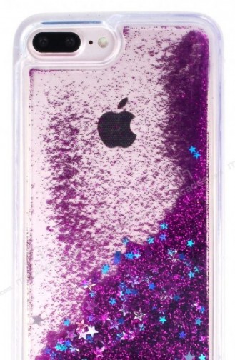 İphone 7 Plus 8 Plus Sulu Mor Rubber Kılıf