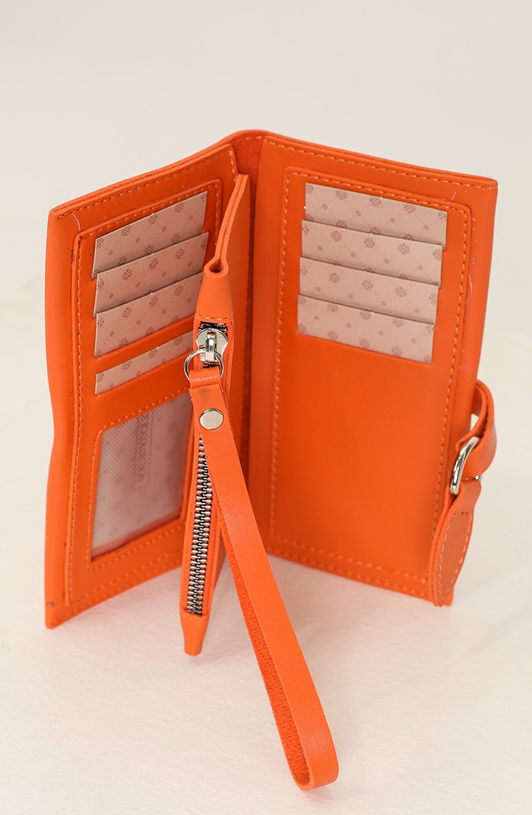 Portefeuille Orange Primark Zippé - Neuf Avec étiquette - Modèle Femme - Couleur Vive