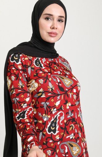 Claret red İslamitische Jurk 2112-02