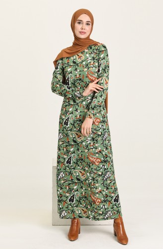 Robe Hijab Vert noisette 2112-03