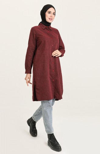 Yırtmaçlı Tunik 2559-04 Bordo