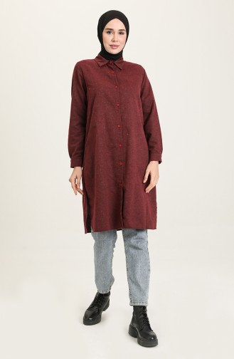 Yırtmaçlı Tunik 2559-04 Bordo